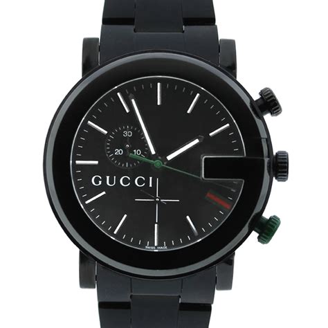 gucci square face watch|gucci black chronograph watch.